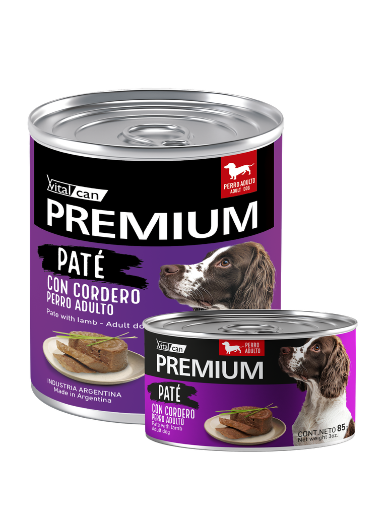 Premium Pate Con Cordero Perro Adulto