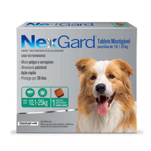 [COG-MIG13-9125] NEXGARD "G" TABLETA MAST. 10 - 25KG - MERIAL
