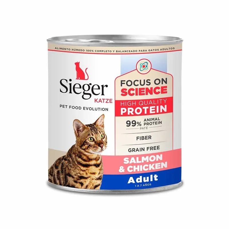 Sieger Katze Adult WET Salmón y Pollo