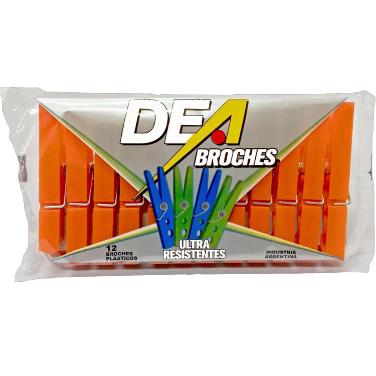 BROCHES PLASTICOS DEA X 12U X 12