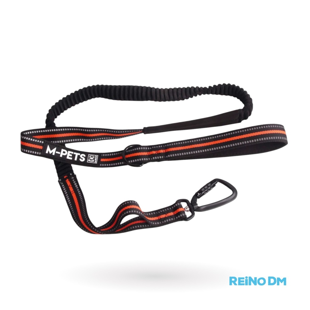 Correa Hiking Jogging Leash Naranja y Negro