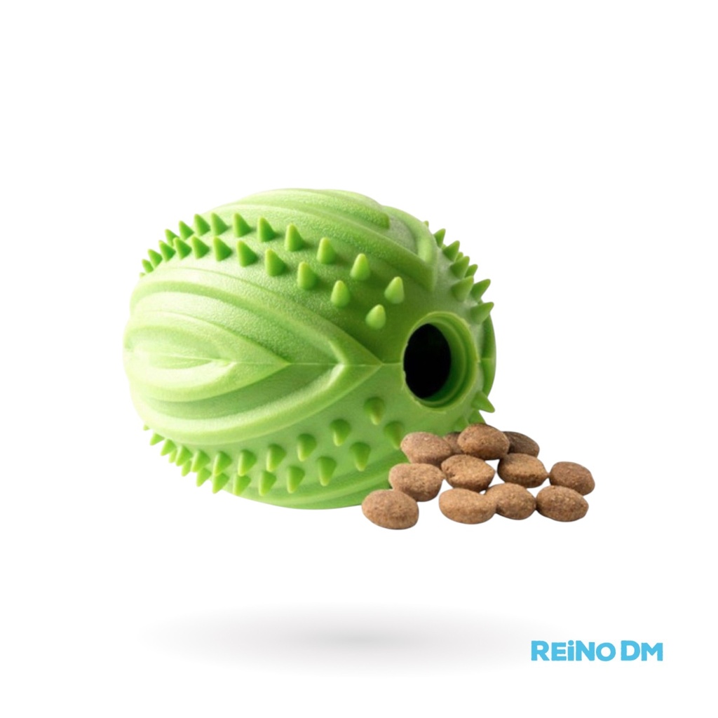 [127219] Pelota Rugby Tpr Sin Sonido Verde L 14X9.5Cm