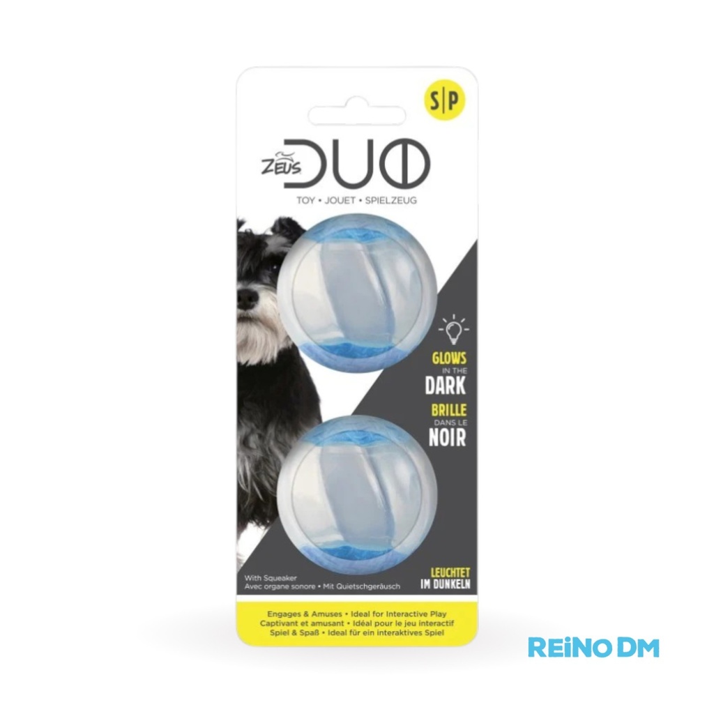 Pelota Zeus Duo Ball 6.3Cm Blanco Brillante X2