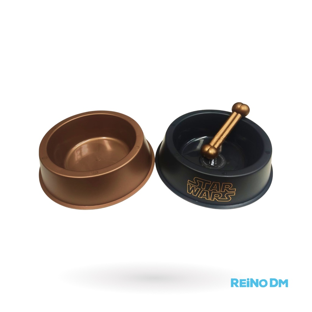 [104212] Comedero Star Wars + Comedero Mediano + Hueso Cafran