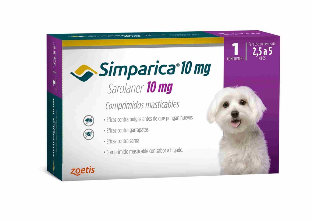 Simparica 10 Mg 2,5 A 5 Kg