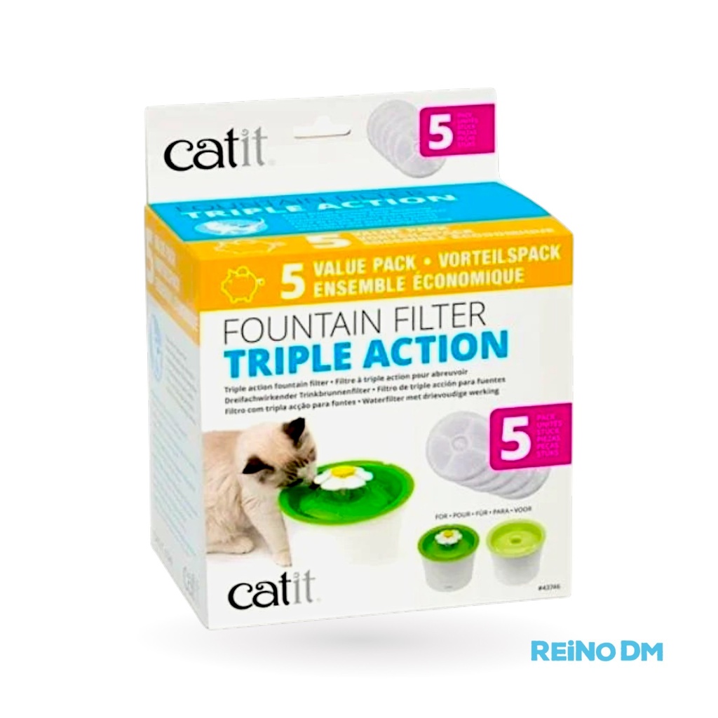 [43746] Filtros Fuente Catit Fountain Filter 5 Pack