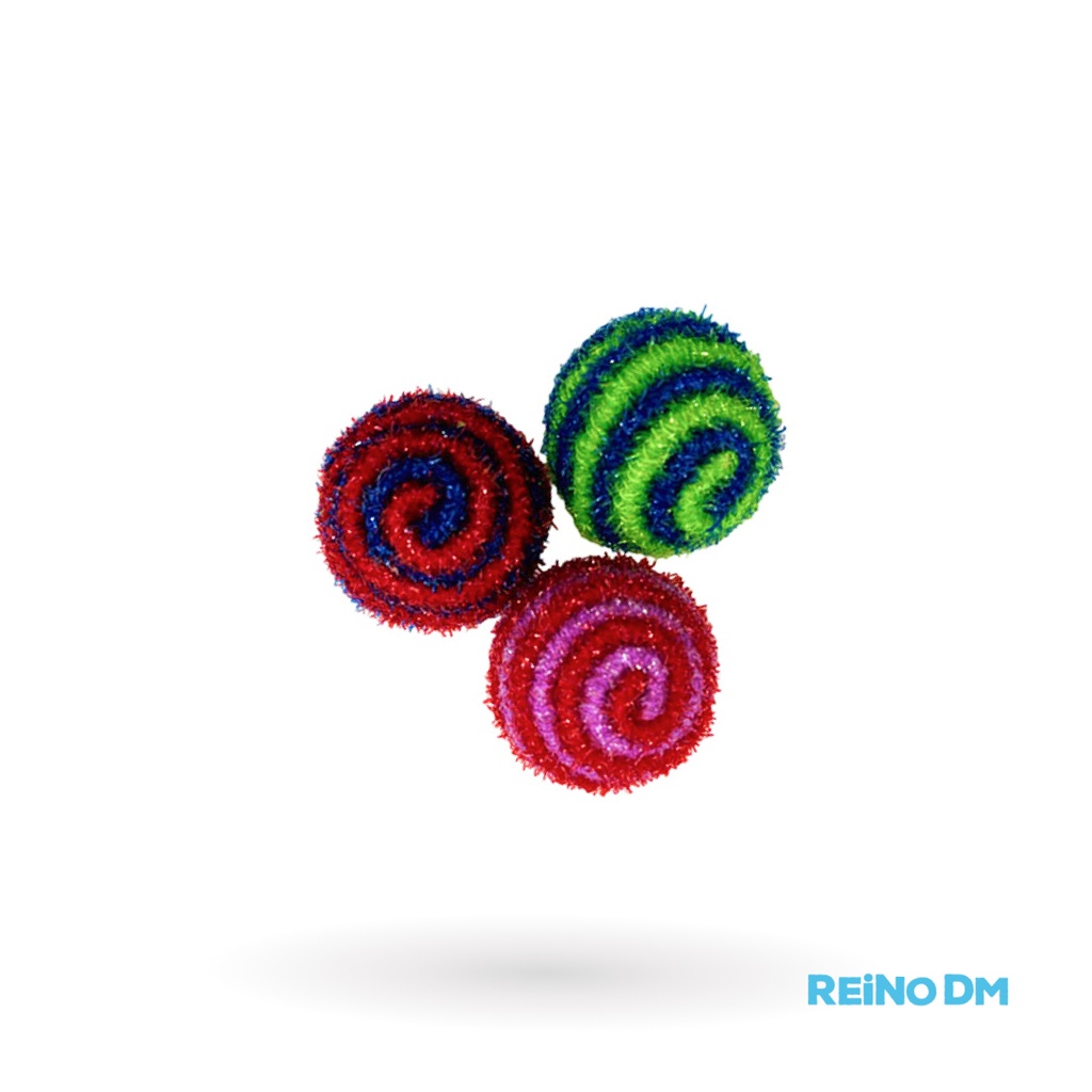 3 Pelotas Espiral 4,5Cm
