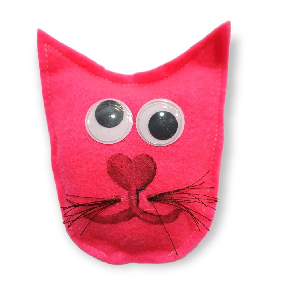 Gatito de Tela Vellón con Cascabel LT09