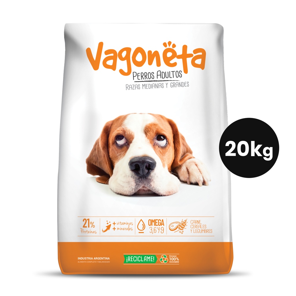 [136029] Vagoneta Perros Adultos Carne 20 kg