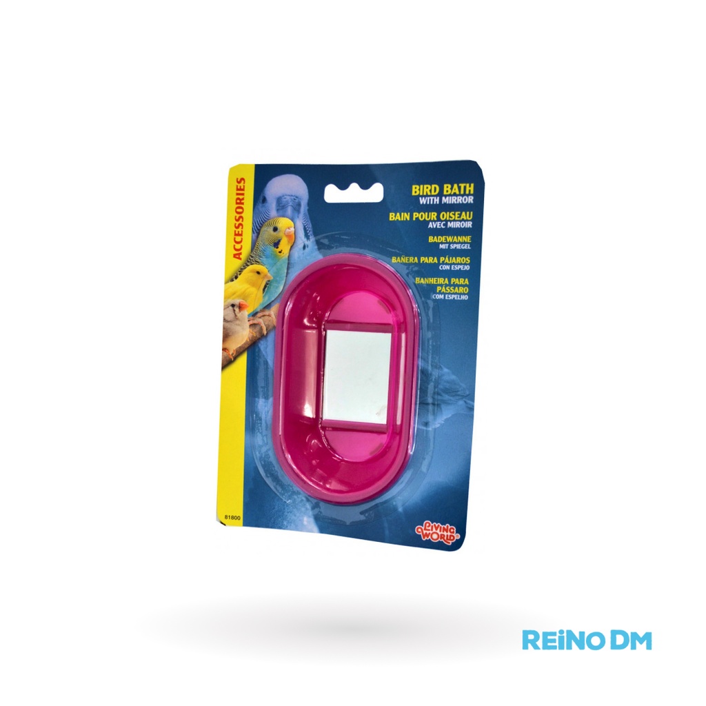 Bañadera Oval Roja con Espejo Hagen