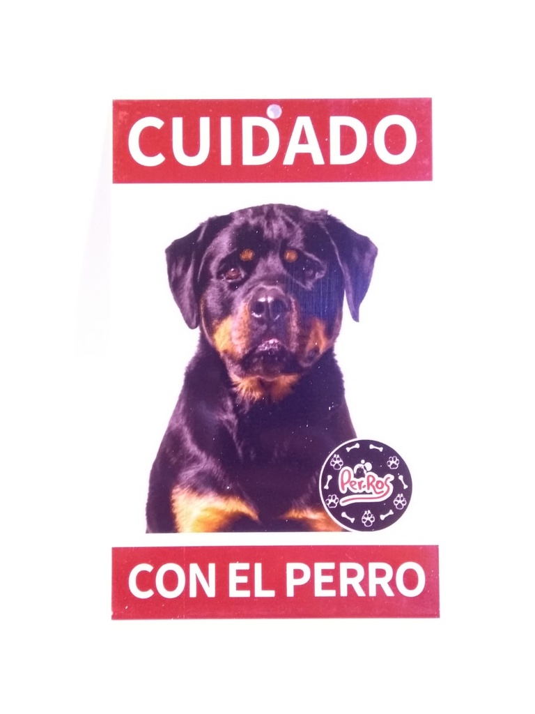 Cartel Advertencia Cuidado Perro Chico