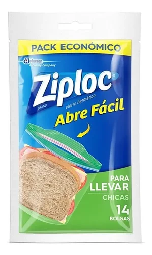 ZIPLOC EXTRA CHICAS PARA LLEVAR X 14U