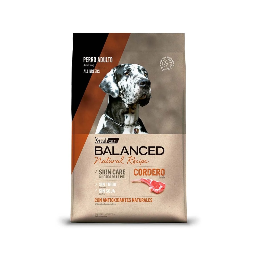 Balanced Natural Recipe Perro Cordero