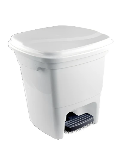 BASURERO PEDAL 15LT BLANCO