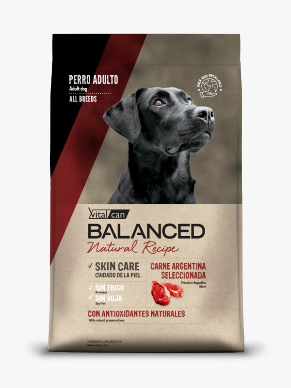 Balanced Natural Recipe Perro A Carne Argentina Seleccionada