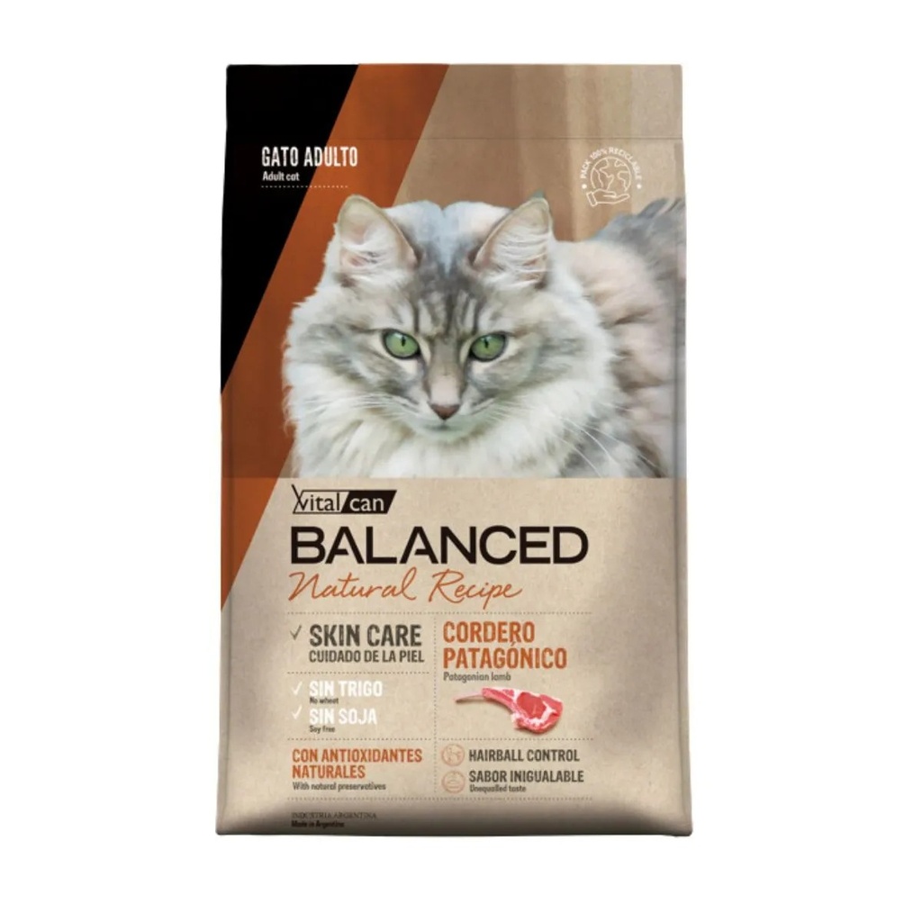[21749] Balanced Gato Adulto Natural Recipe Cordero (3 kg)