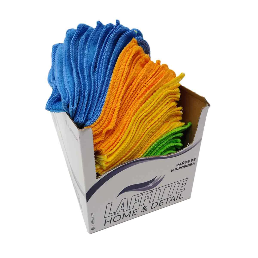 PAÑO MICROFIBRA 30 X 30 CAJA 50 PAÑOS + SET PAÑOS