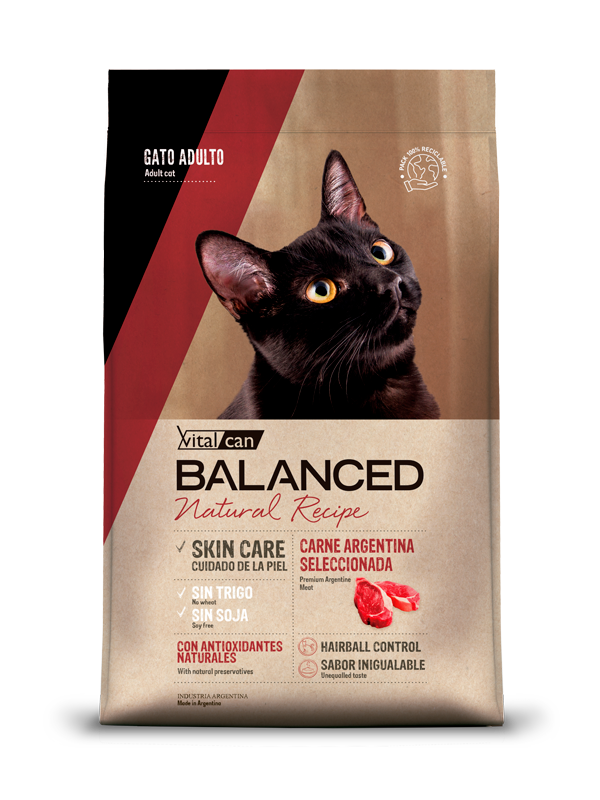Balanced Natural Recipe Gato Ad Carne Argentina Seleccionada