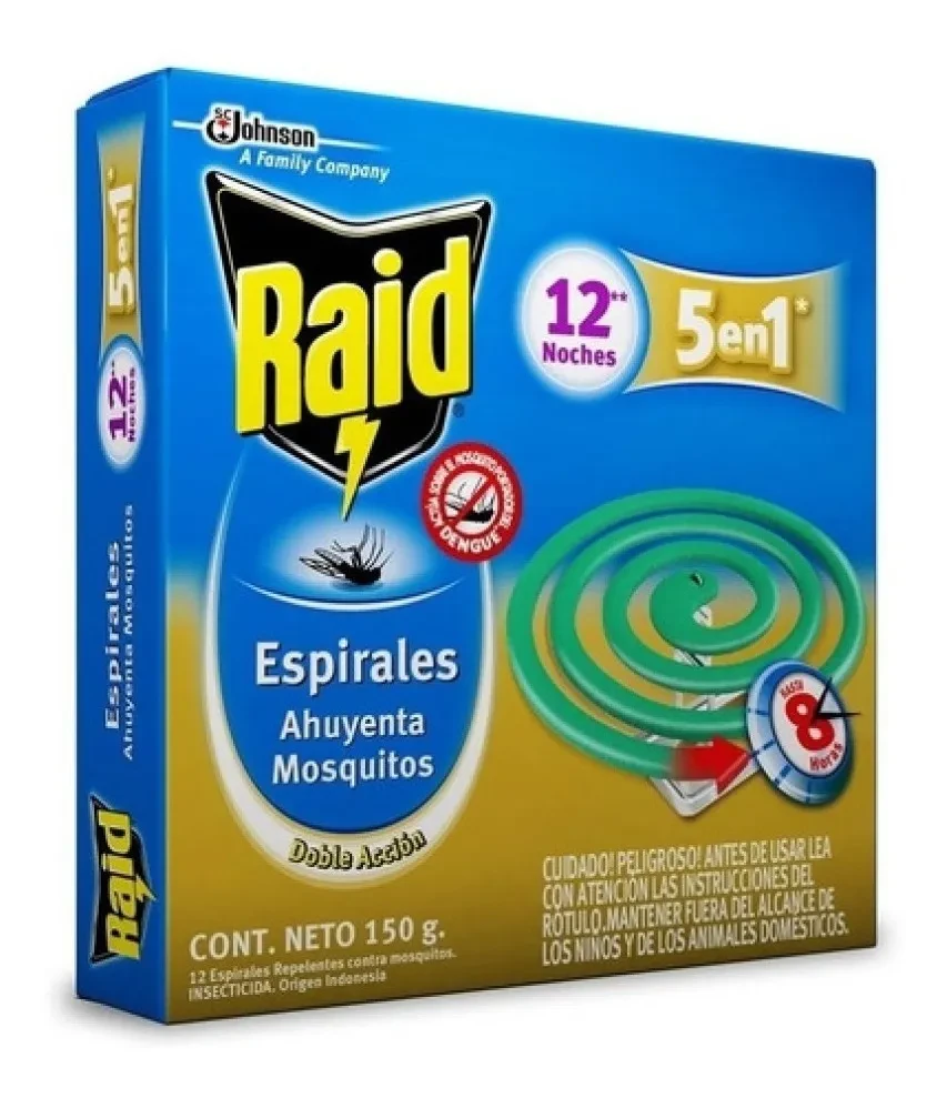 RAID ESPIRALES VERDE CAJA X 12 UNIDADES