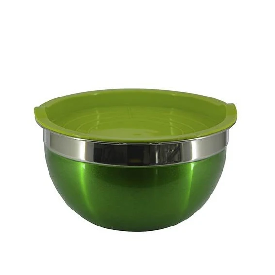 BOWL AC. INOX. PINTADO 20 CM TAPA HERMETICA