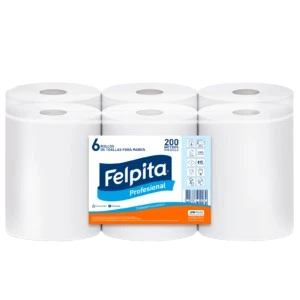 FELPITA TOALLA DE MANO 6 X 200 MT H/S