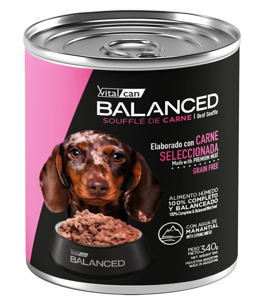 Balanced Souffle de Carne Perro Cachorro