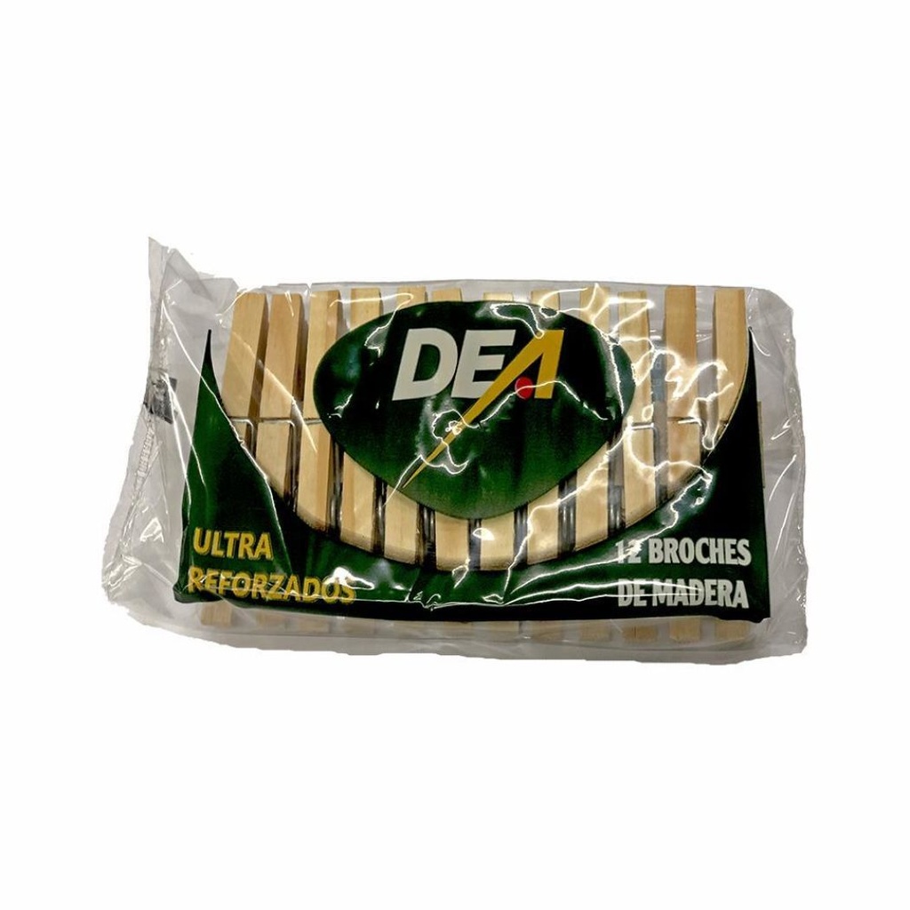 Broches de madera DEA x 12 unidades