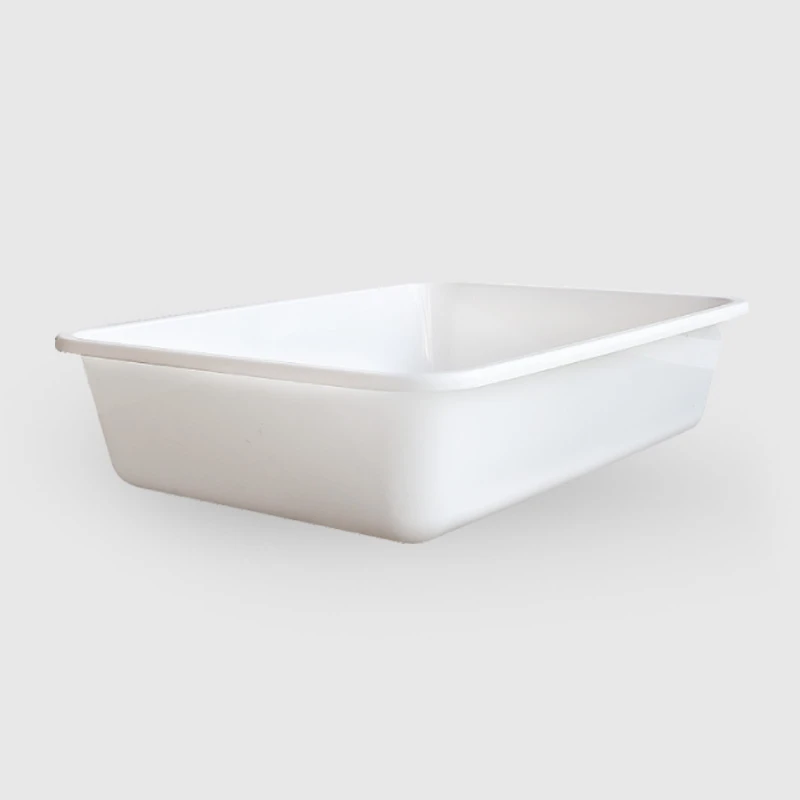 BATEA RECTANGULAR BLANCA MEDIANA 41x30x10 cm