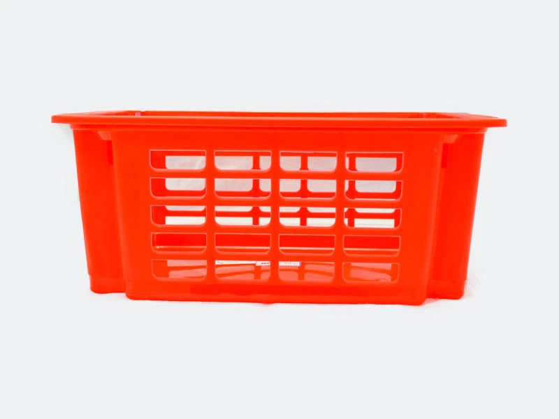 CANASTO CALADO RECTANGULAR APILABLE 15LTS COLORES