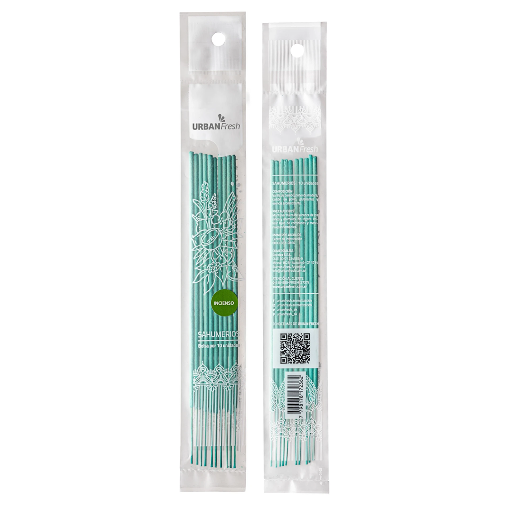 SAHUMERIOS FINOS URBAN FRESH INCIENSO X 10U