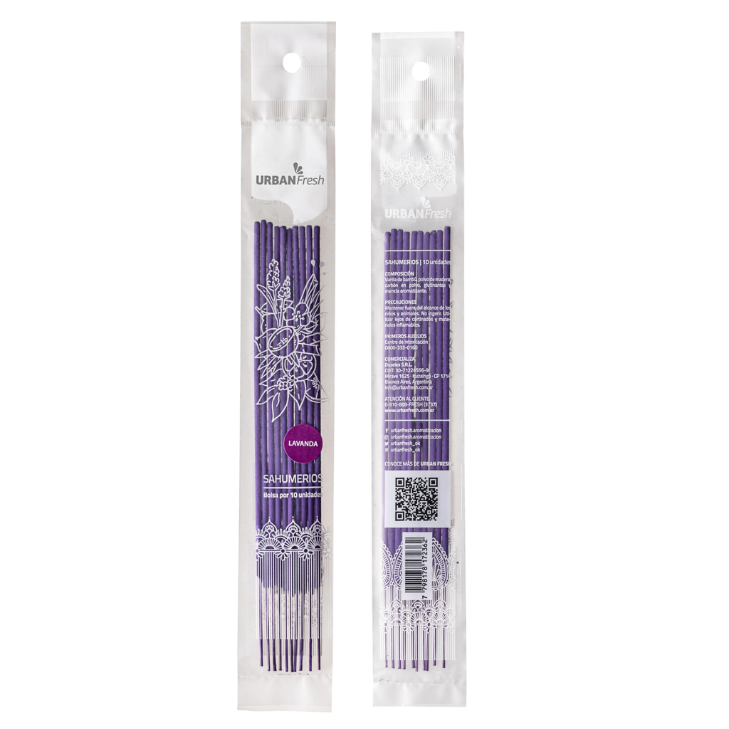 SAHUMERIOS FINOS URBAN FRESH LAVANDA X 10U