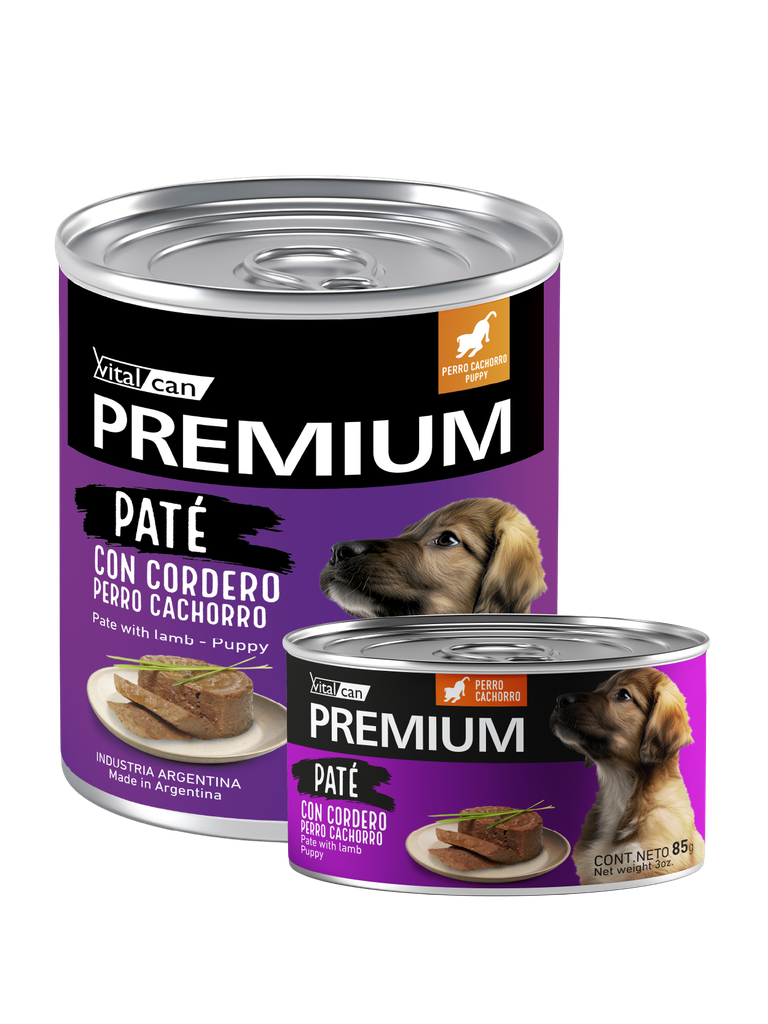Premium Pate Con Cordero Perro Cachorro
