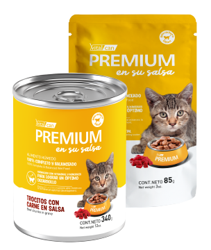 Premium en su Salsa Carne Gato Cachorro